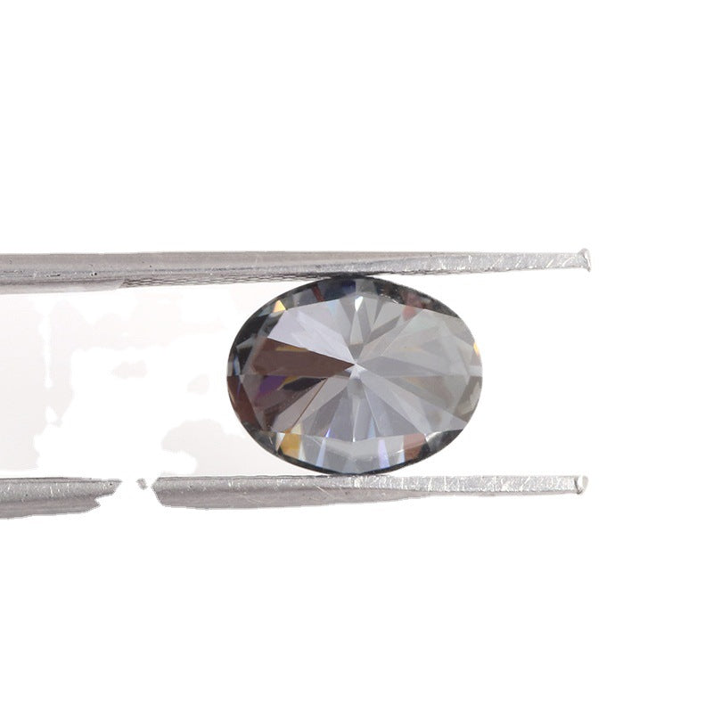 Moissanite Loose Gemstones 4*6mm, Oval Cut Grey  5*7mm, 6*8mm, 7*9mm
