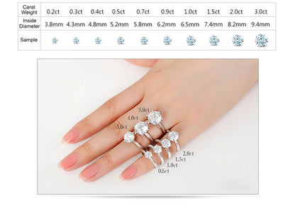 2.0Carat Moissan Diamond Ring Oval Egg Shape D Color S925 Sterling Silver Ring Wedding Ring