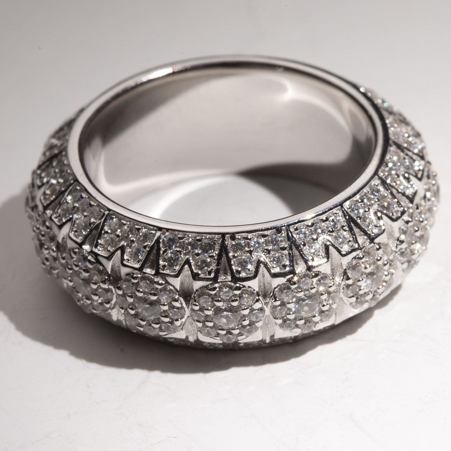 Hip Hop Moissanite Ring S925 Sterling Silver VVS Moissanite Ring