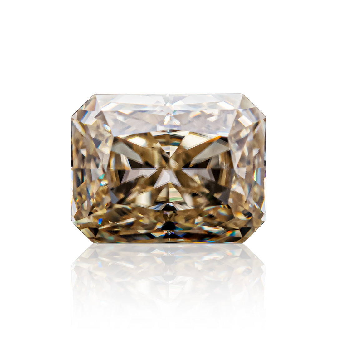 Moissanite Loose Stone Radiant Cut Champagne