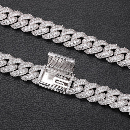 Hip-Hop Luxury Men's Necklace 18mm Necklace Bubble Zircon Chain