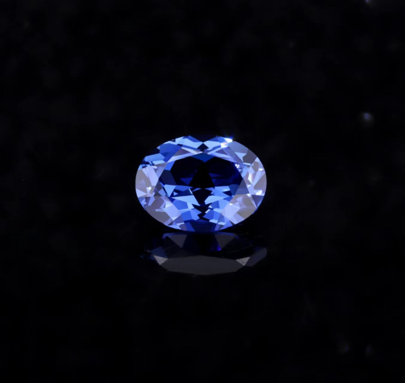 Lab Grown Gemstone Royal blue Oval cut