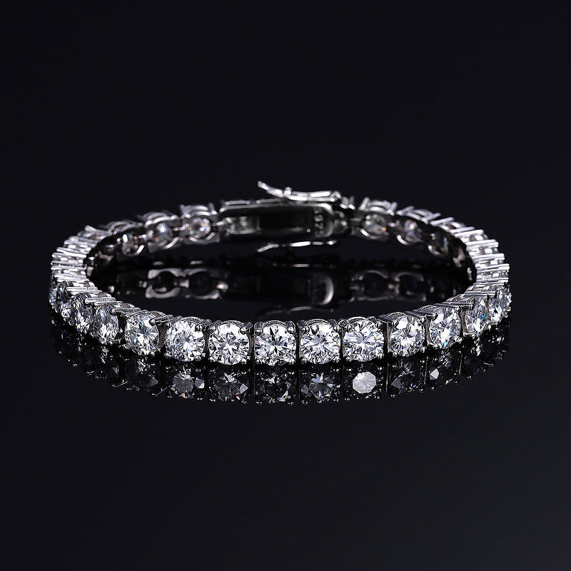 Moissanite Bracelet 0.5ct D/VVS 925 Silver Luxury Single Row Bracelet