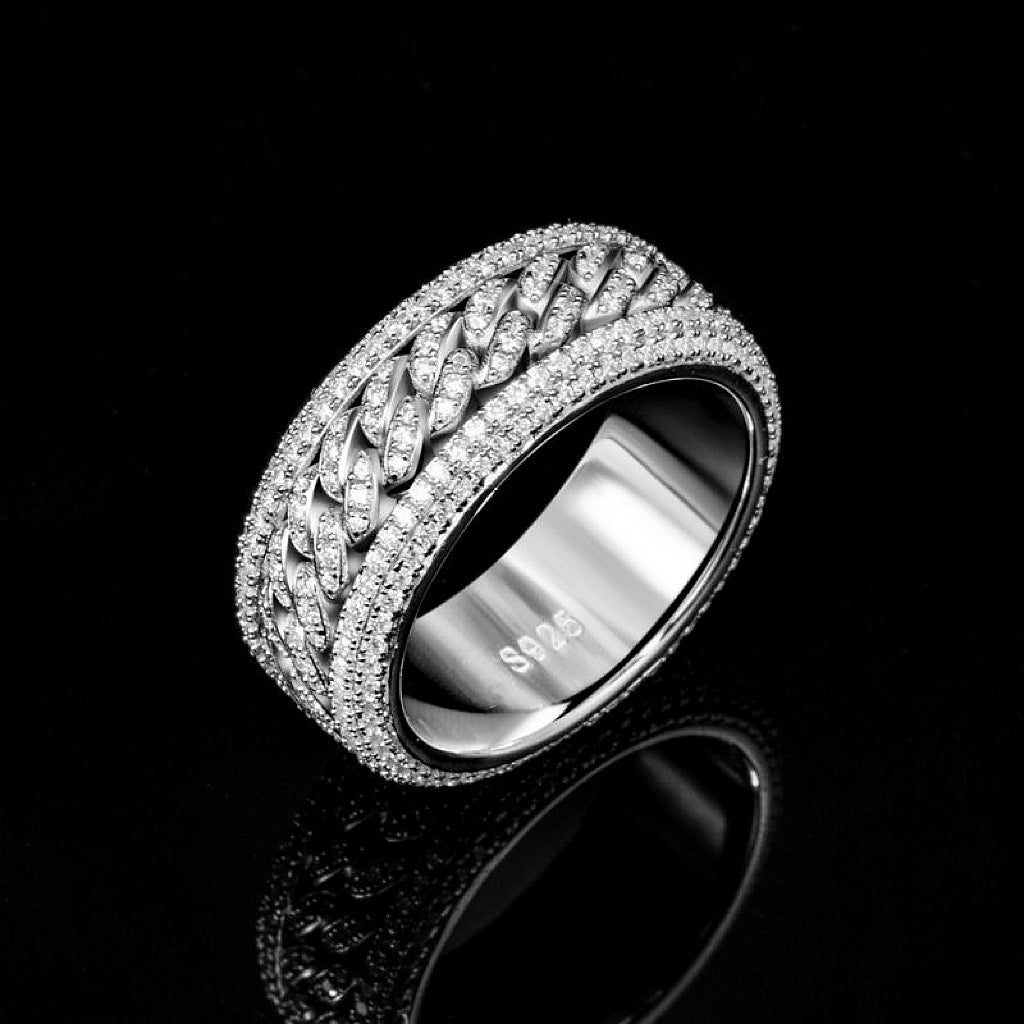 Moissanite Ring S925 VVS Sterling Silver D Colorless VVS1