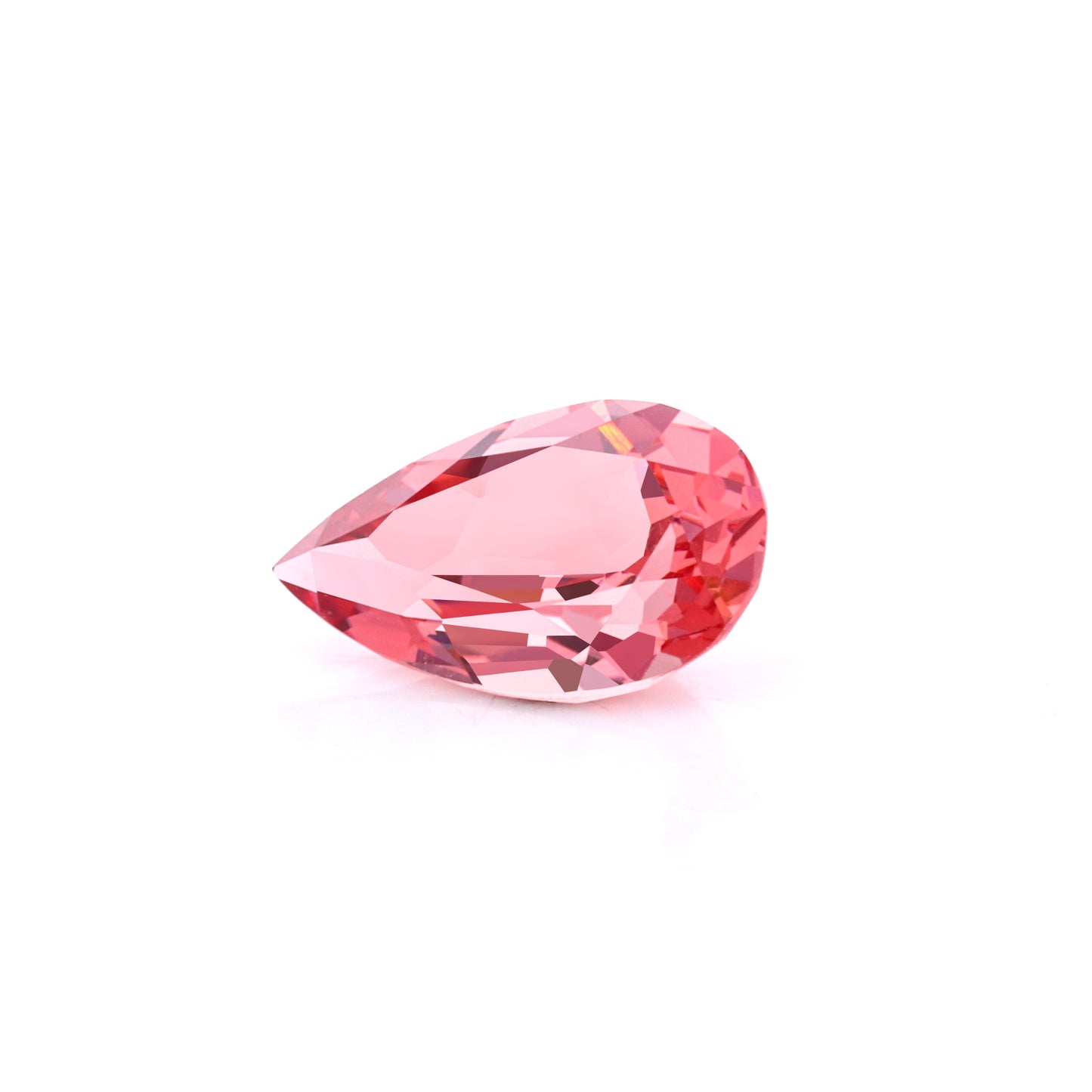 Lab grown Padparadscha sapphire Pear cut