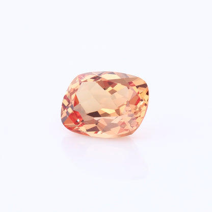 Lab Grown Gemstone Orange Sapphire Cushion cut