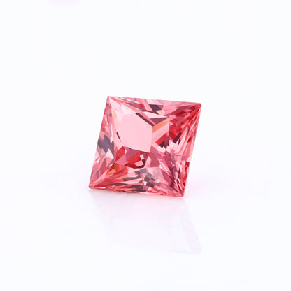 Lab grown Padparadscha sapphire Princess cut