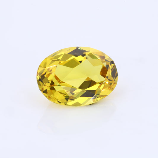 Lab Grown Gemstone Yellow sapphire Oval cut
