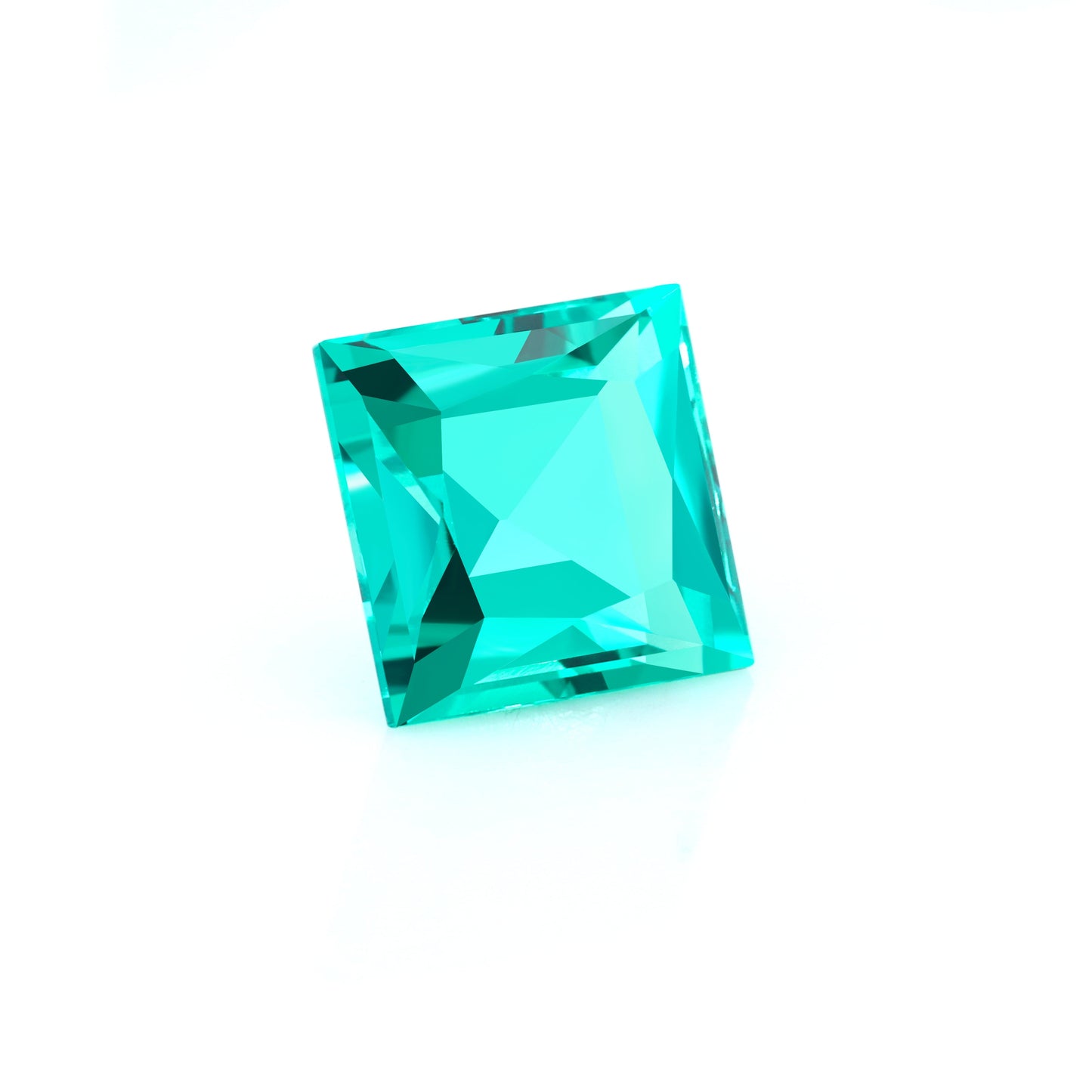 Lab grown Paraiba Princess cut