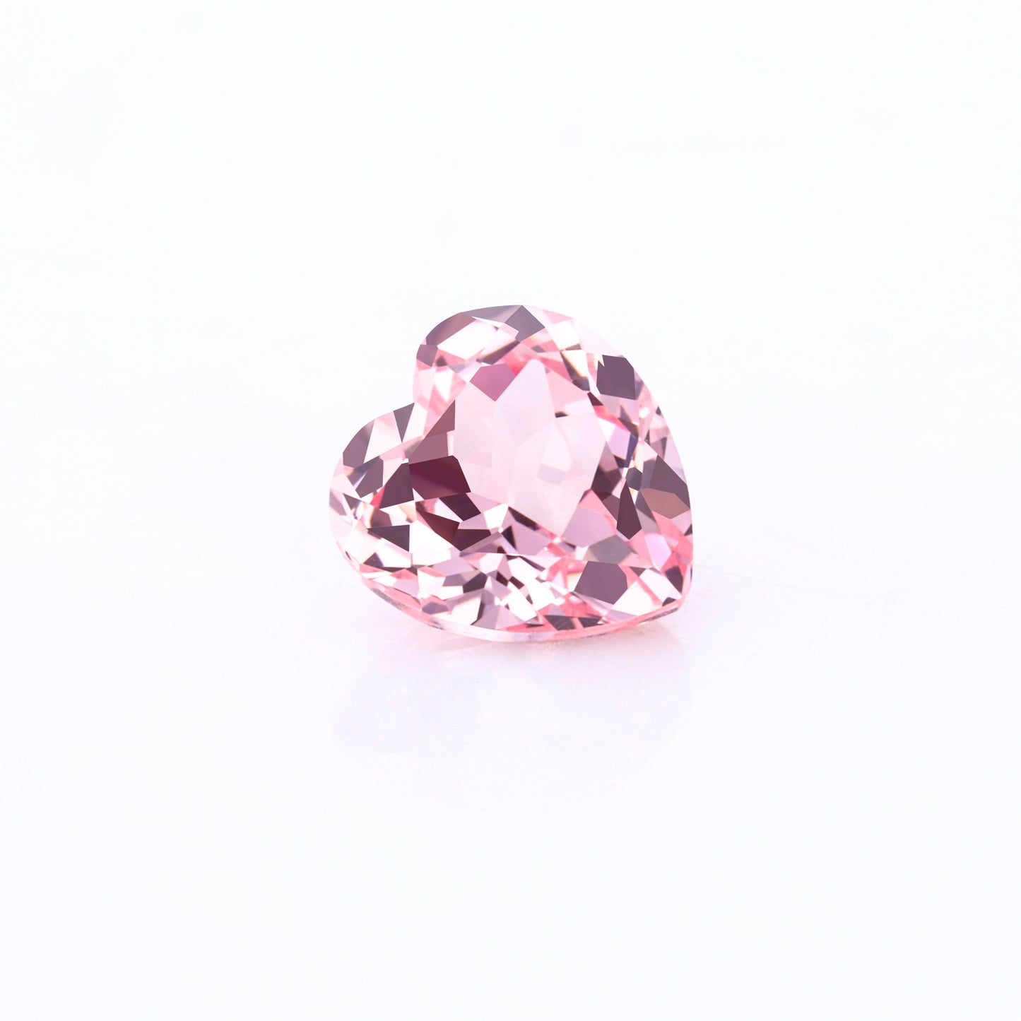 Lab grown Sakura Pink Sapphire Heart cut