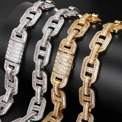 Hip Hop Men's Necklace Accessories Jewelry Luxury Cuban Chain 15MM