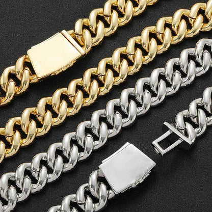 Hip Hop Jewelry Men's Zircon Cuban Necklace