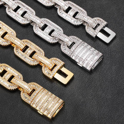 Hip Hop Men's Necklace Accessories Jewelry Luxury Cuban Chain 15MM