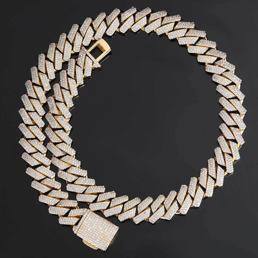 Hip-Hop Jewelry Full Diamond Men's Necklace/Bracelet