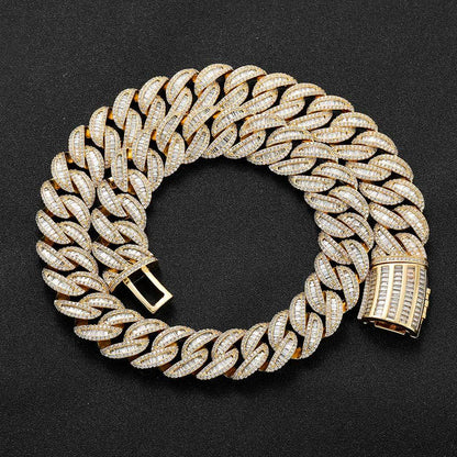Hip Hop Jewelry Men's Zircon Cuban Necklace