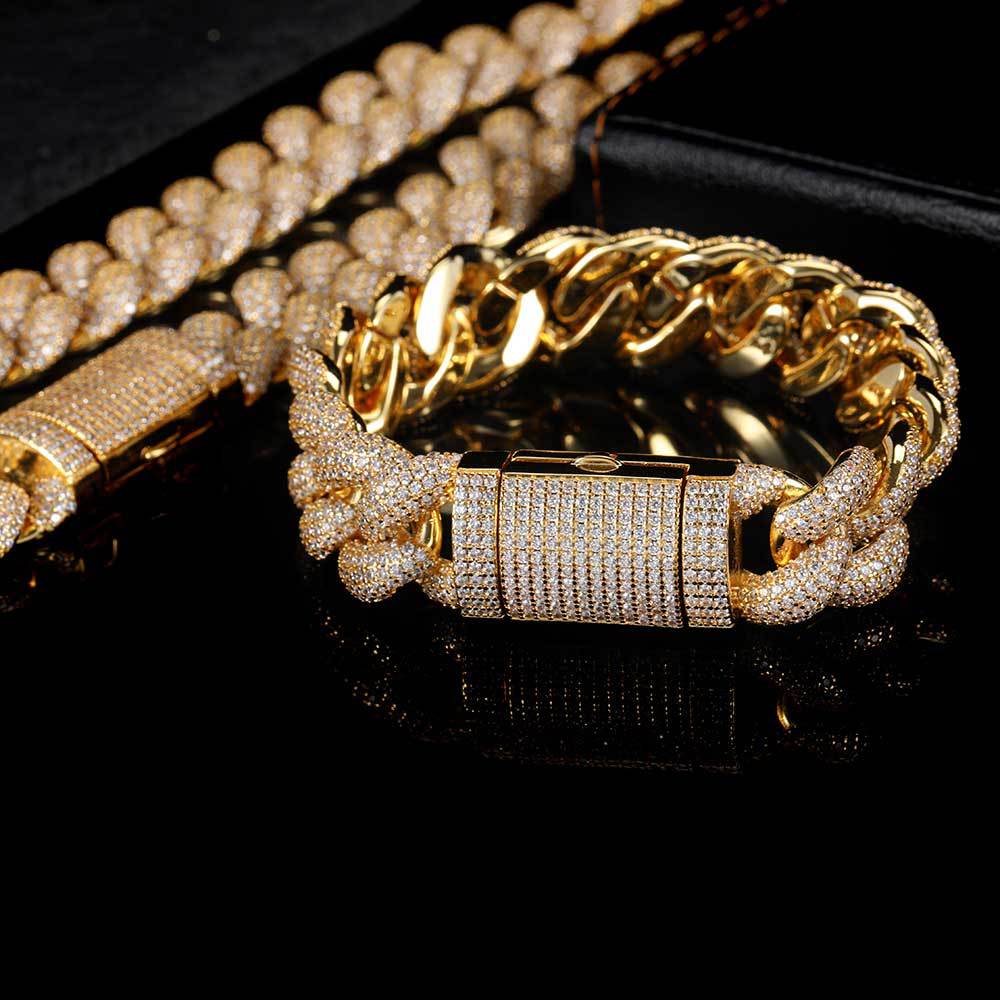 Hip-Hop New Four-Row Zircon Bubble Bracelet 12mm