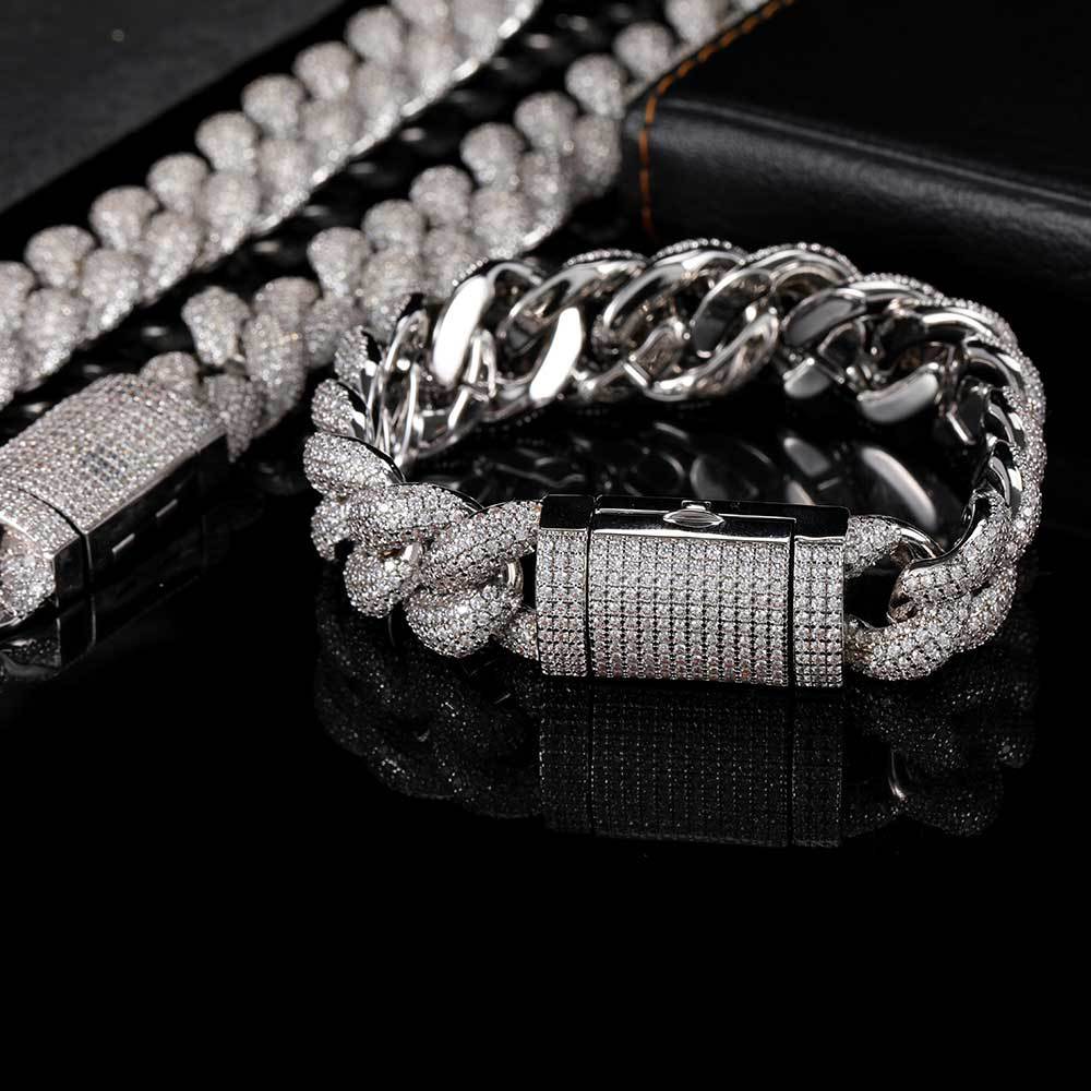 Hip-Hop New Four-Row Zircon Bubble Bracelet 12mm
