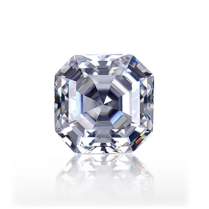 Asscher Cut Natural White Loose Moissanite Stone