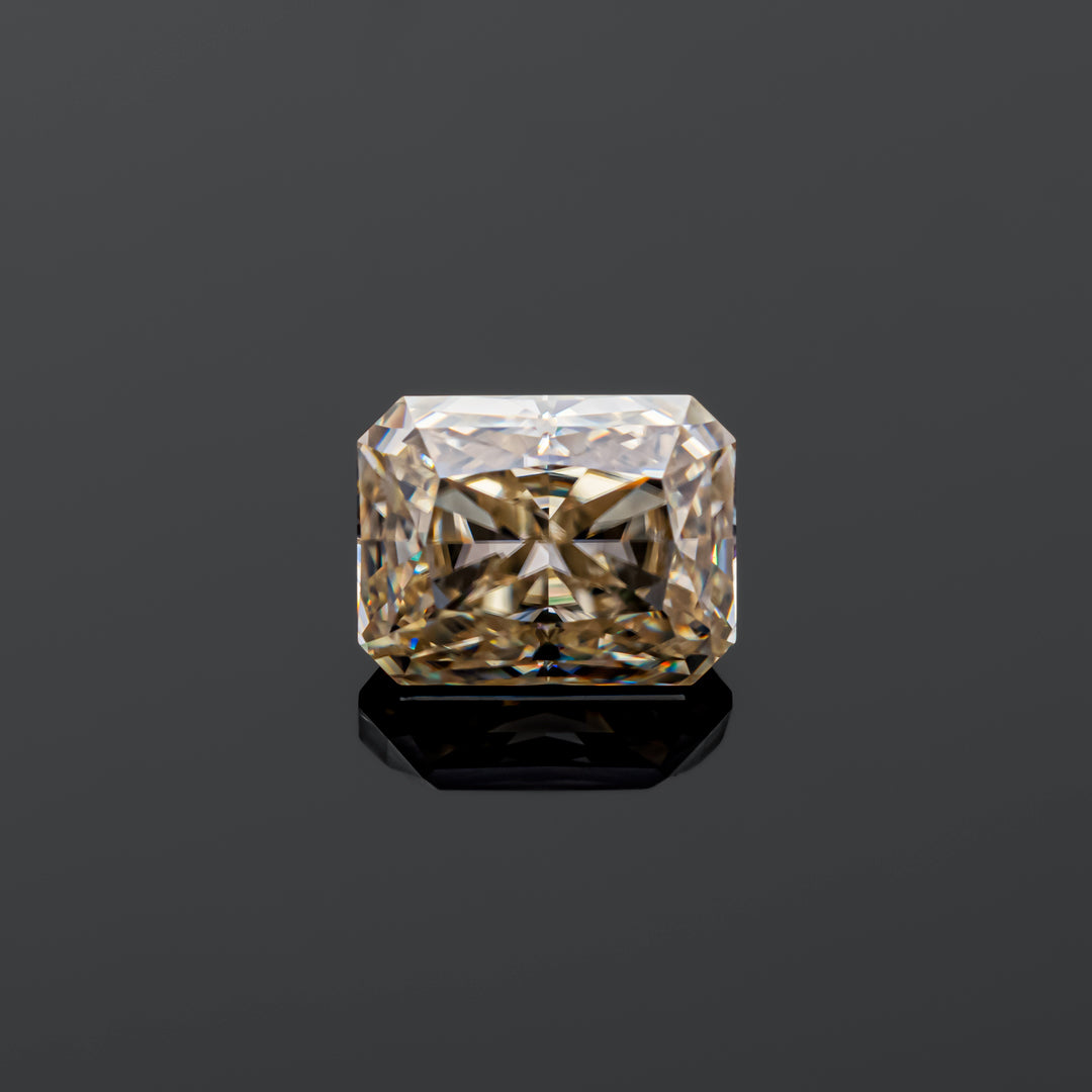Moissanite Loose Stone Radiant Cut Champagne