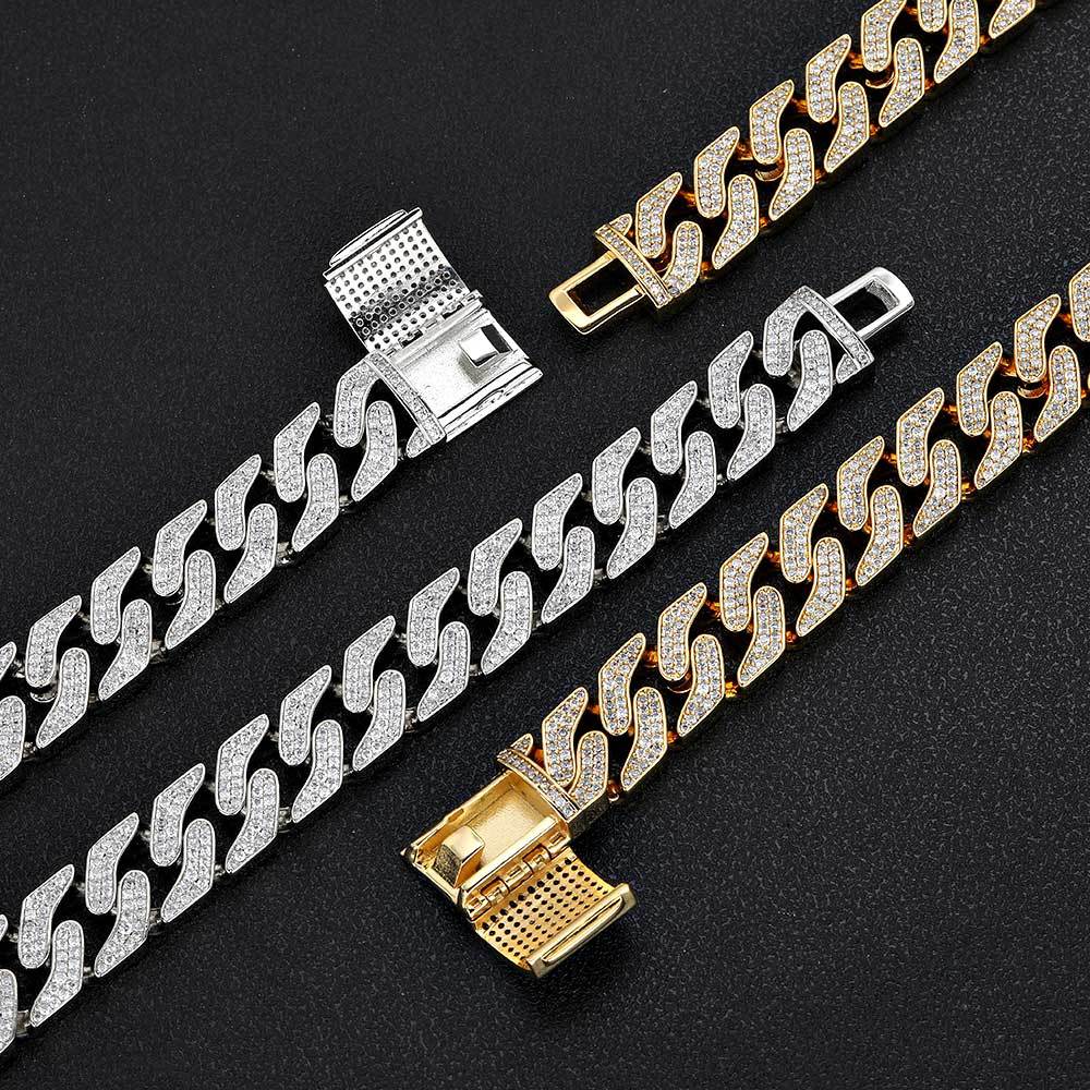 Hip Hop 16mm Copper Inlaid Zircon Bracelet