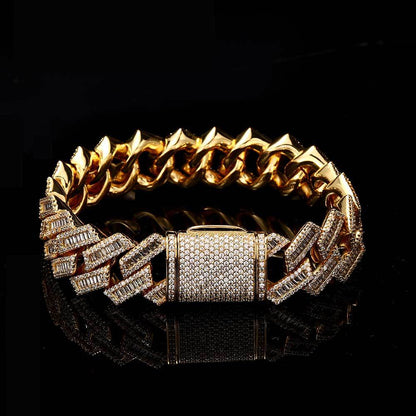 Hip-Hop Men's Bracelet 18mm Fashion Square Zircon Hand Chain