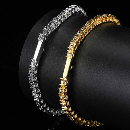 Hip Hop Men's Necklace Buckle Tennis Chain Zircon Necklace Jewelry